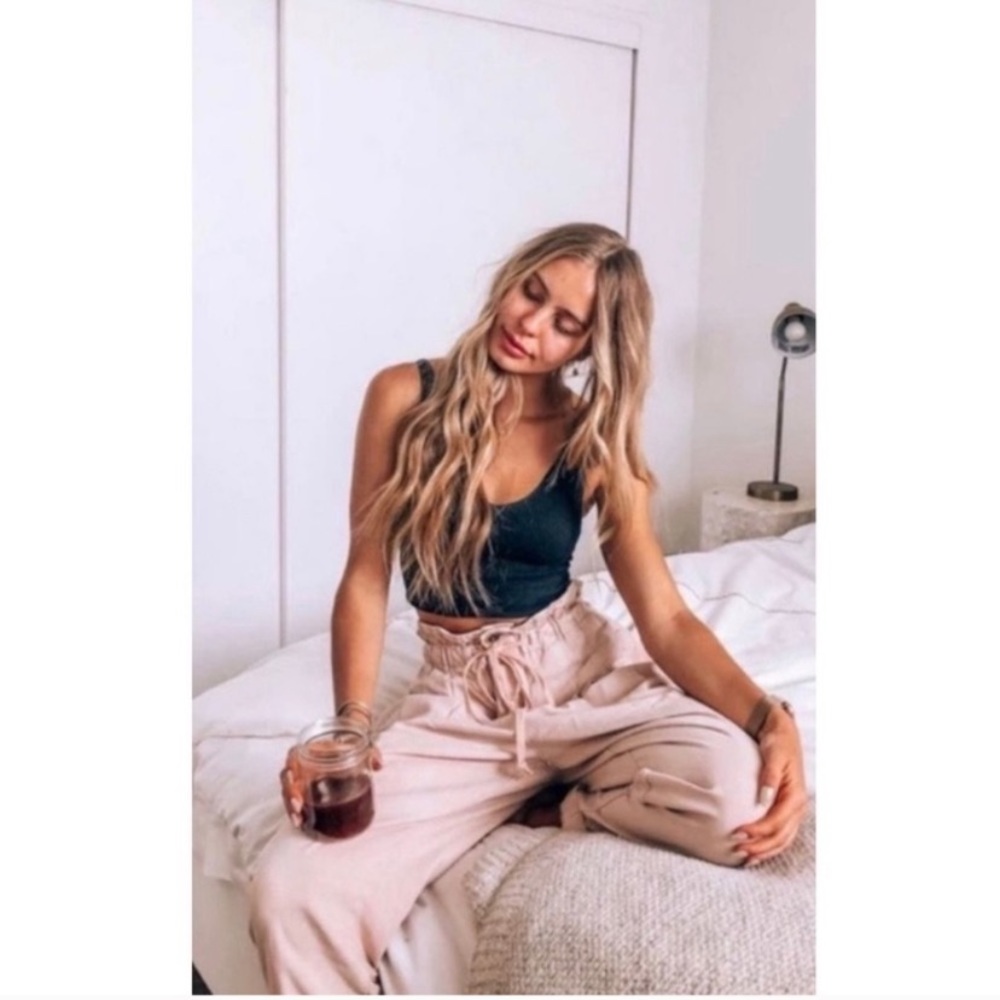 Free People Margate Pleated Trouser Paperbag Waist